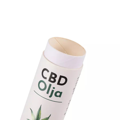 10 مل CBD من الضروري النفط جولة ورقة أنبوب التغليف مستحضرات التجميل اسطوانة أنابيب التعبئة والتغليف