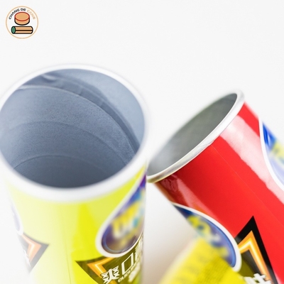 أنبوب ورق مخصص تغليف أغذية رقائق الألومنيوم مضمنة حاوية رقائق البطاطس