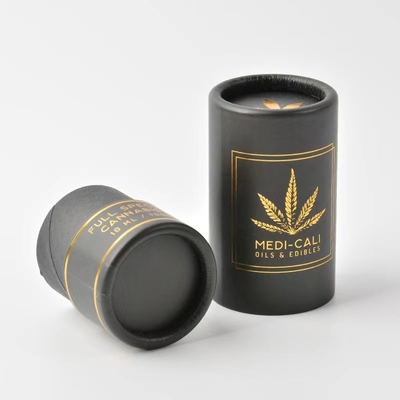 CBD من الضروري النفط ورقة أنبوب الذهب ختم طباعة اسطوانة كرتون